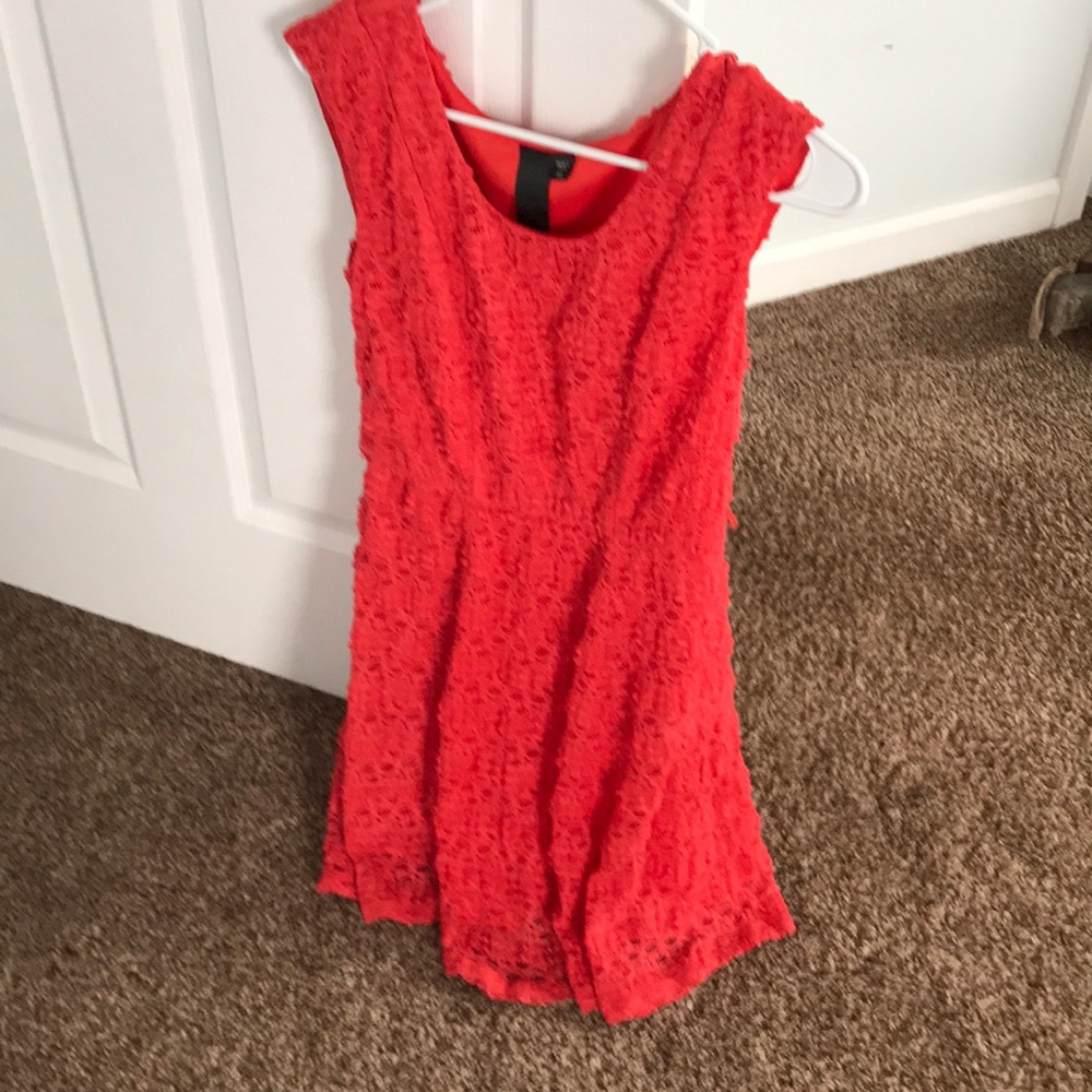 Red lace country dress